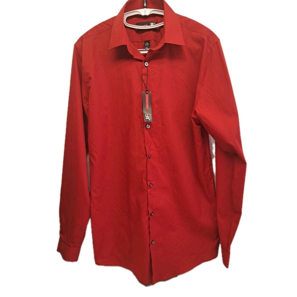 J. Ferrar Men’s Shirt M Long Sleeve Red Button Down